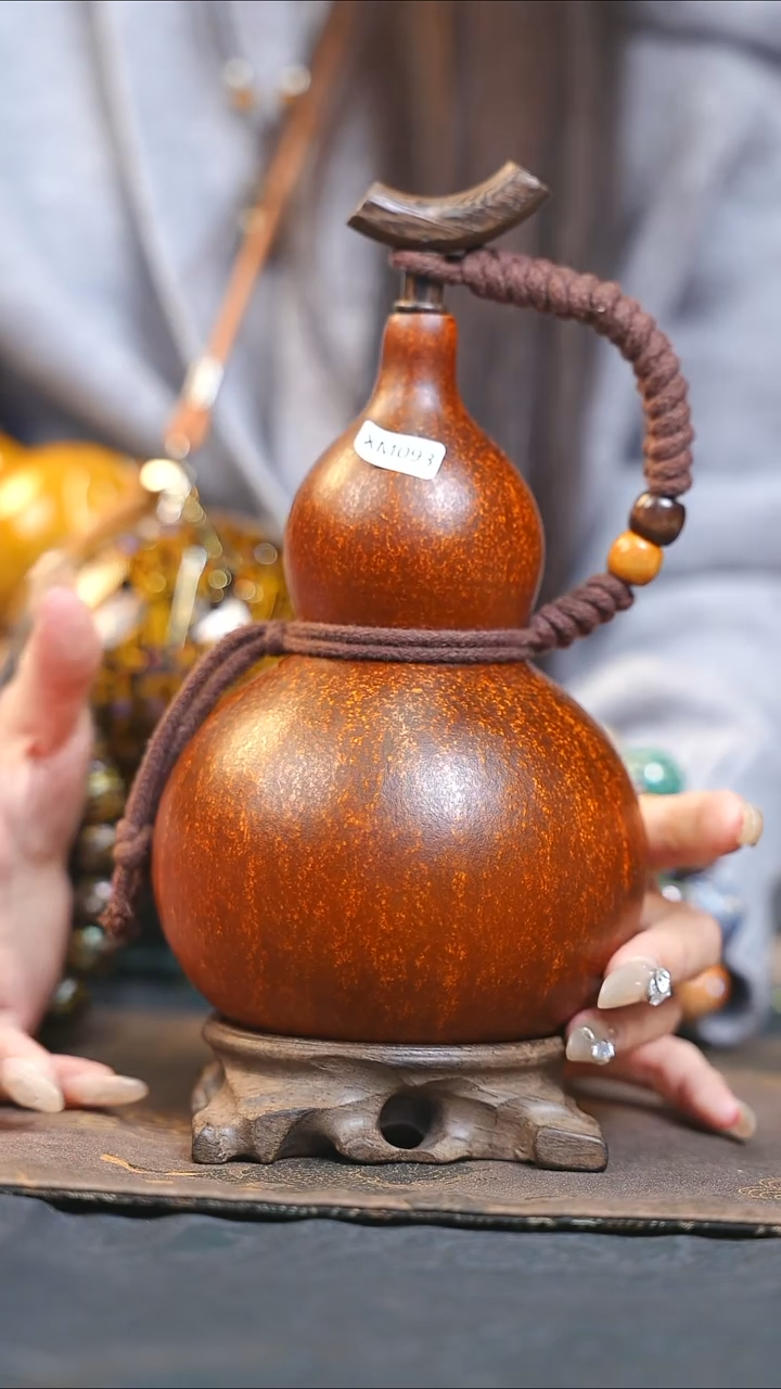 【闪购商品】XM093大漆酒葫芦不包手串及旋转底座