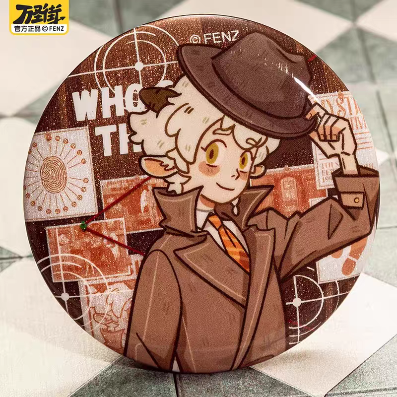 万圣街-神秘侦探系列-马口铁徽章盲盒