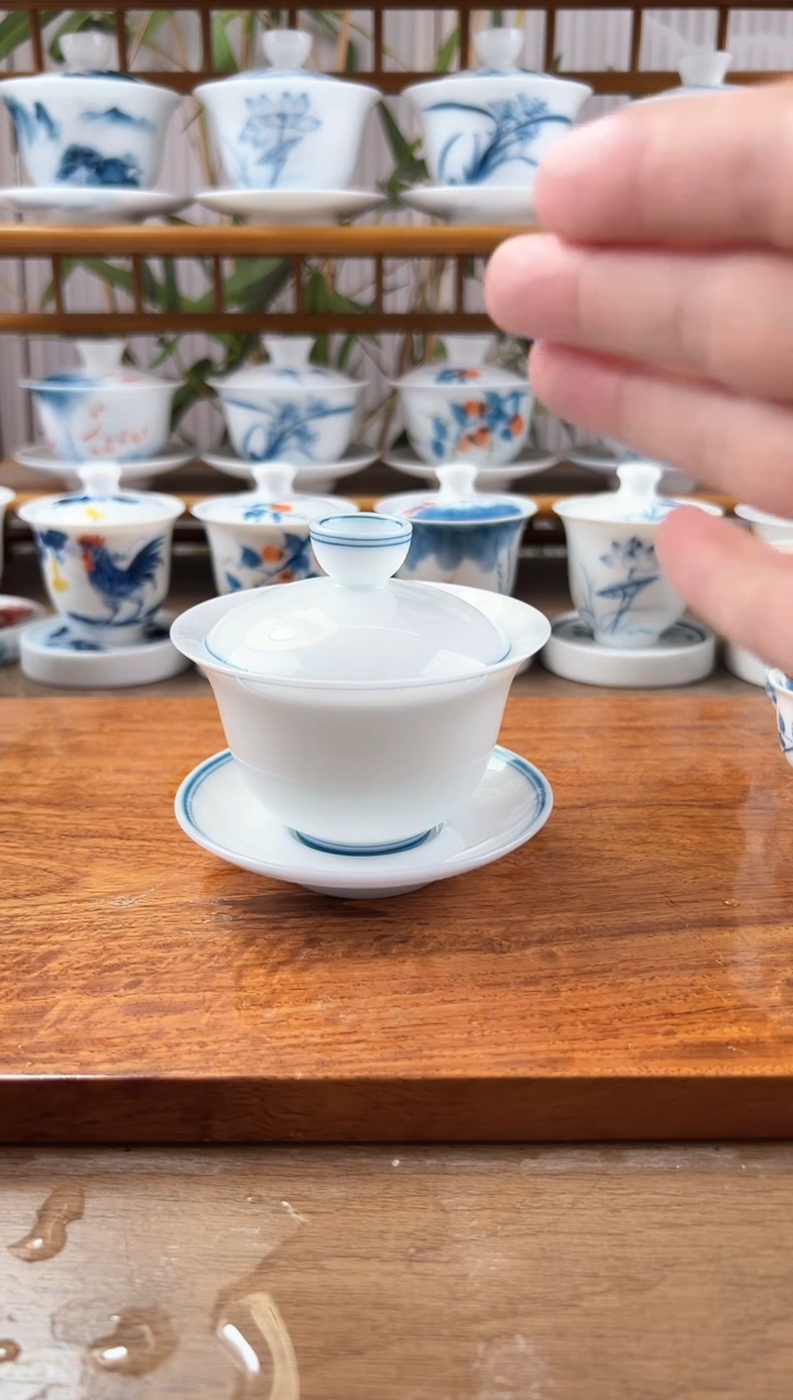 高冰玄纹150ml三才盖碗