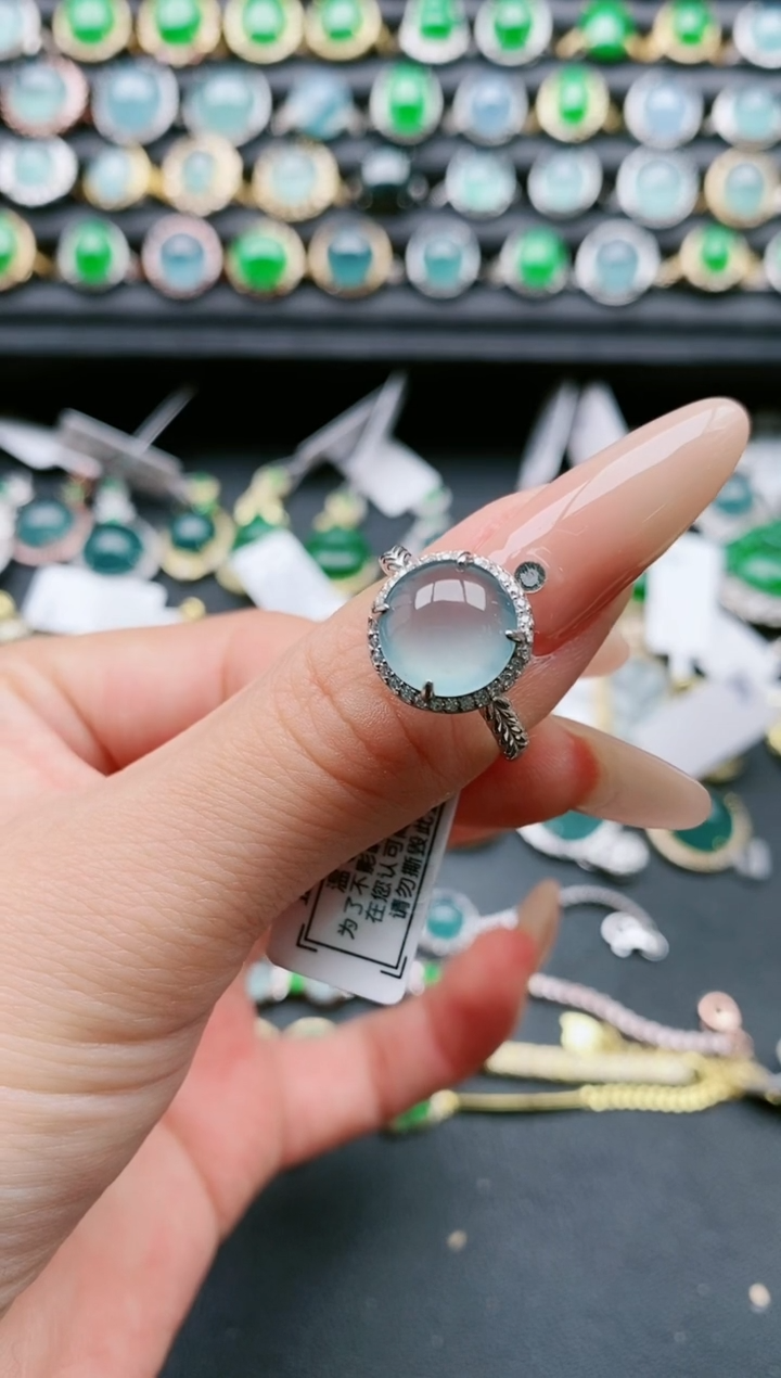 【闪购商品】翡翠戒指银S925镶嵌1111111