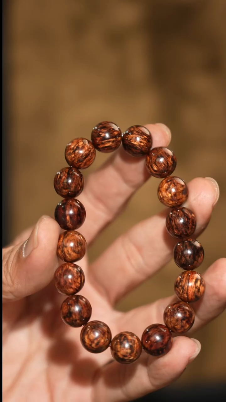 降真香手串/手链静**春海南花梨公12mm圆珠单圈