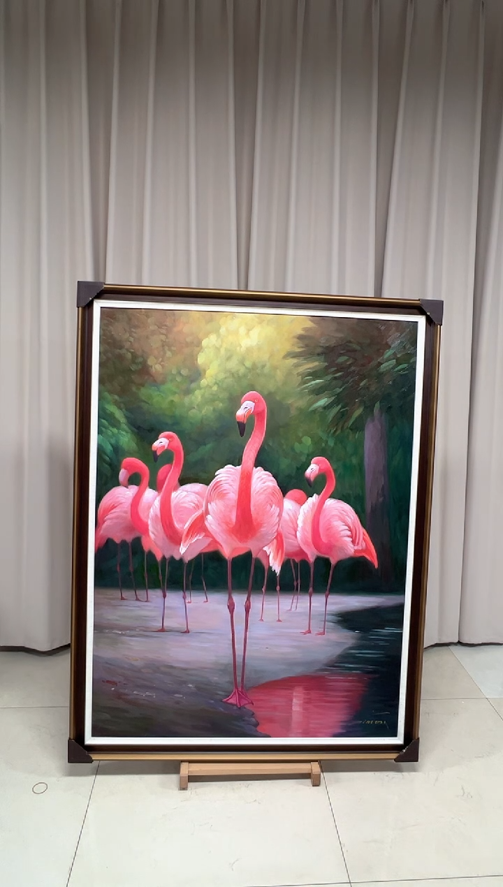【闪购商品】绘画陶宗健-110*150-火烈鸟油画