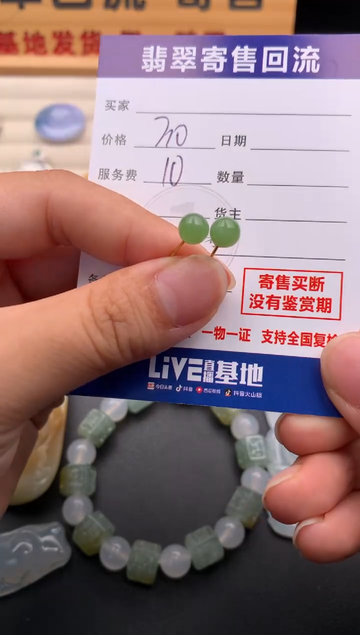 银S925镶嵌和田玉耳饰10144760