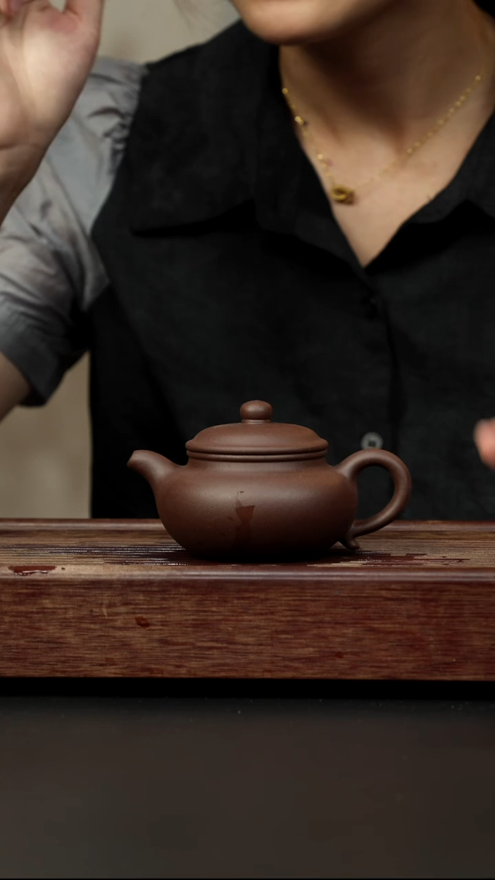 紫砂茶壶老紫泥 仿古