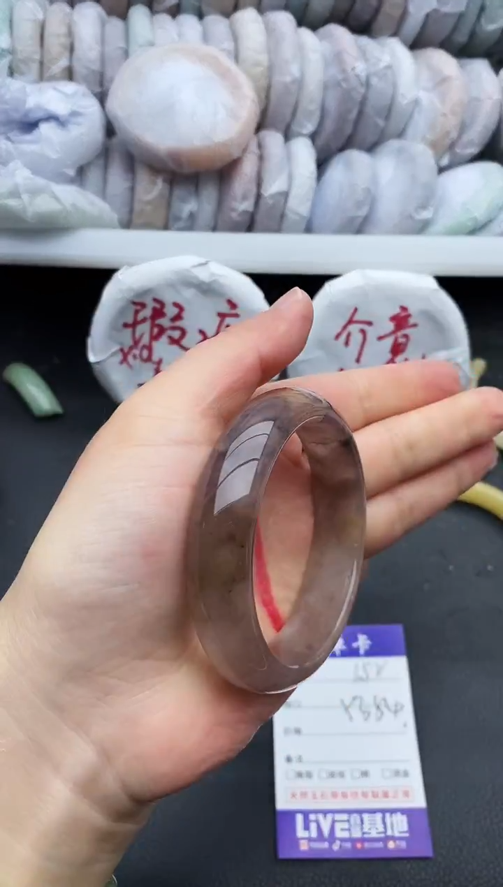 未镶嵌手镯石英质玉瑕疵352+53/54