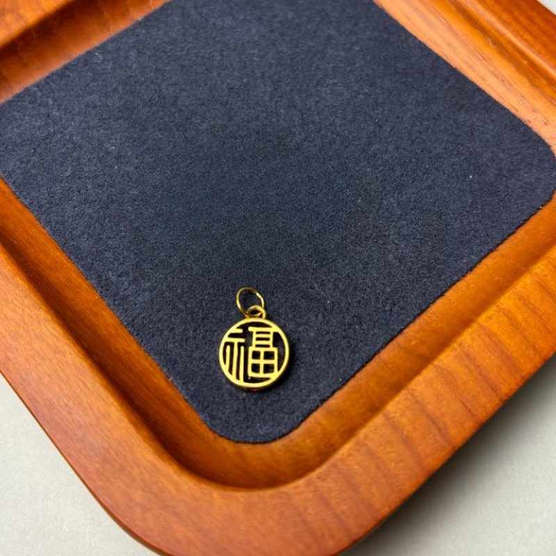 足金999镂空福牌编绳款精美饰品WH1128 配件