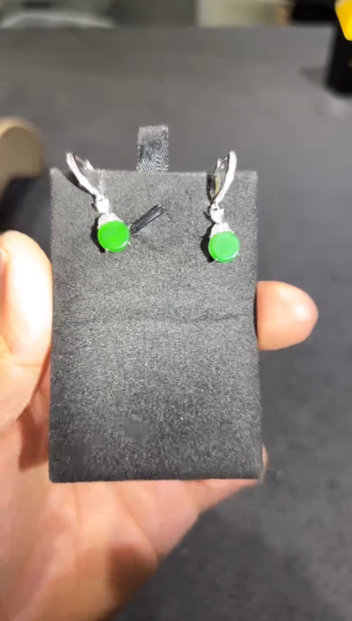 未镶嵌翡翠耳饰多样性发货不含链