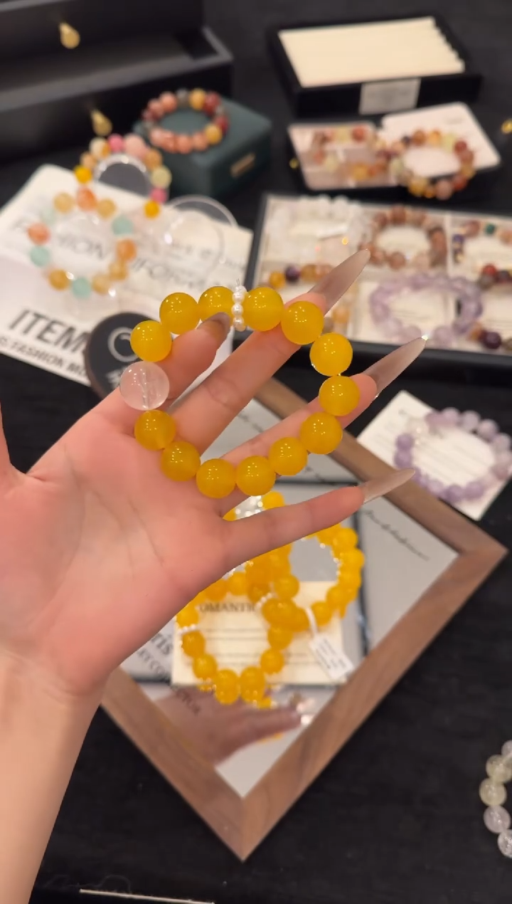 未镶嵌手链水晶黄玛瑙x3502