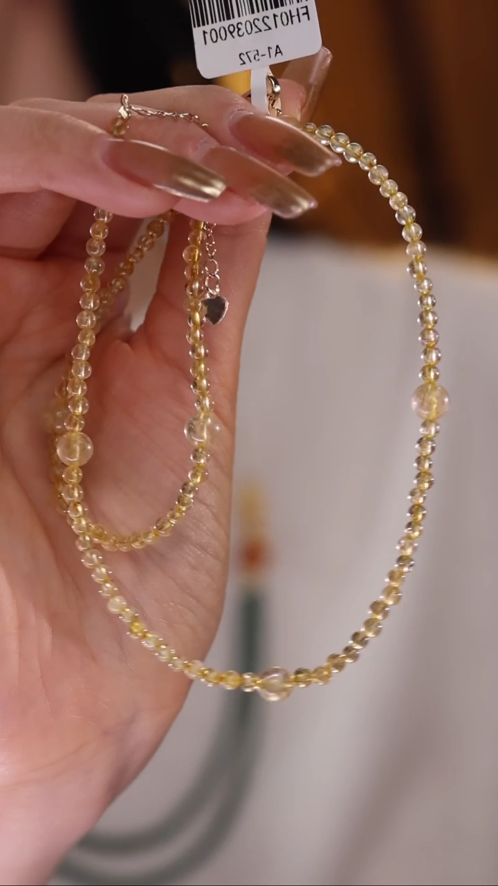 【闪购商品】水晶颈饰未镶嵌金发项链