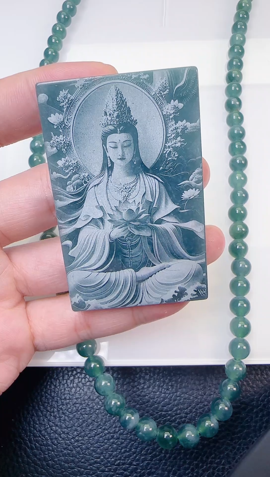 颈饰未镶嵌翡翠天然A货翡翠  多样性随机发其一