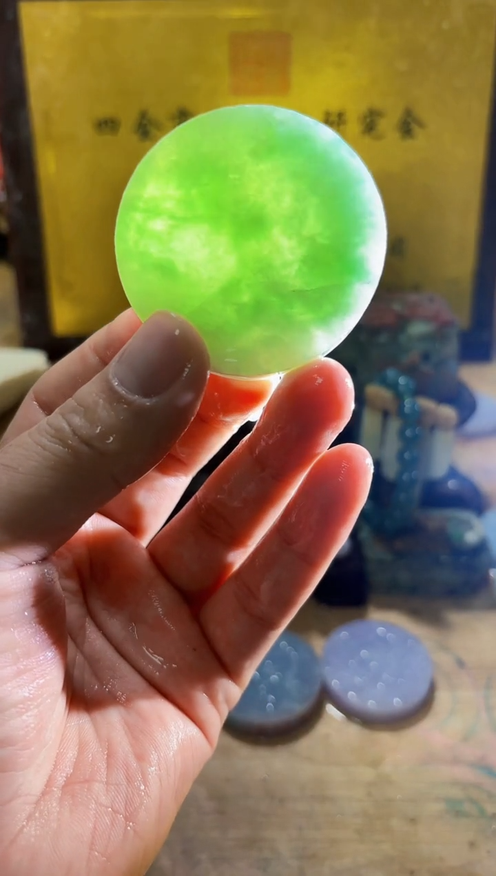 未镶嵌挂件翡翠A货常星7445