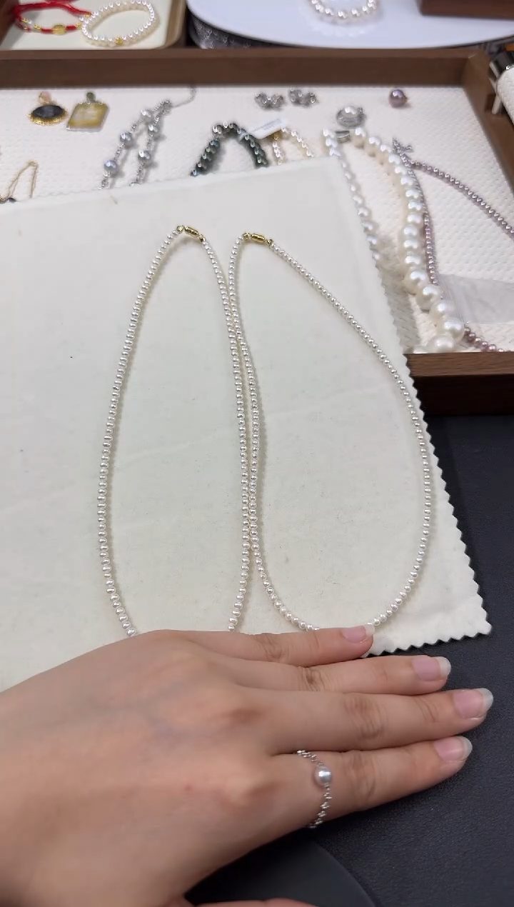 18K金镶嵌淡水珍珠项链H0511-S77-202/多样性一件