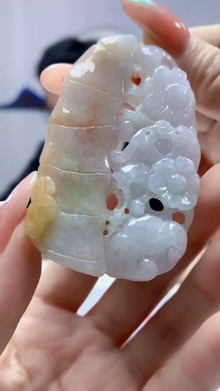 【闪购商品】定制翡翠未镶嵌5153DD-毛货挂件177