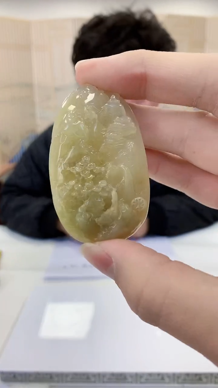 【闪购商品】定制翡翠未镶嵌4688bb-毛货挂件159赠珠链