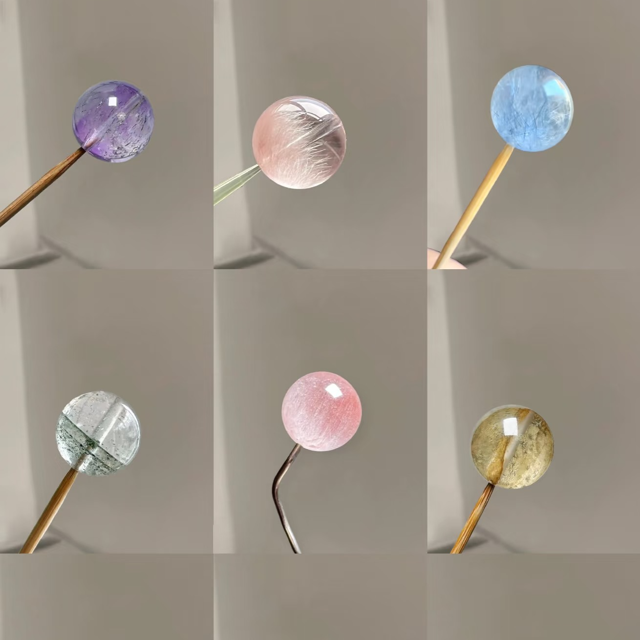 天然水晶单珠  仙女必备