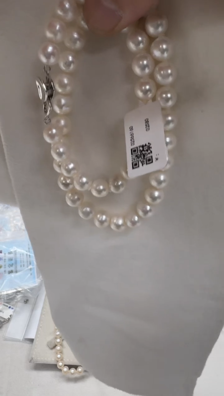 【闪购商品】淡水珍珠项链银S925镶嵌9-10mm（无核-黑标-爱心扣）