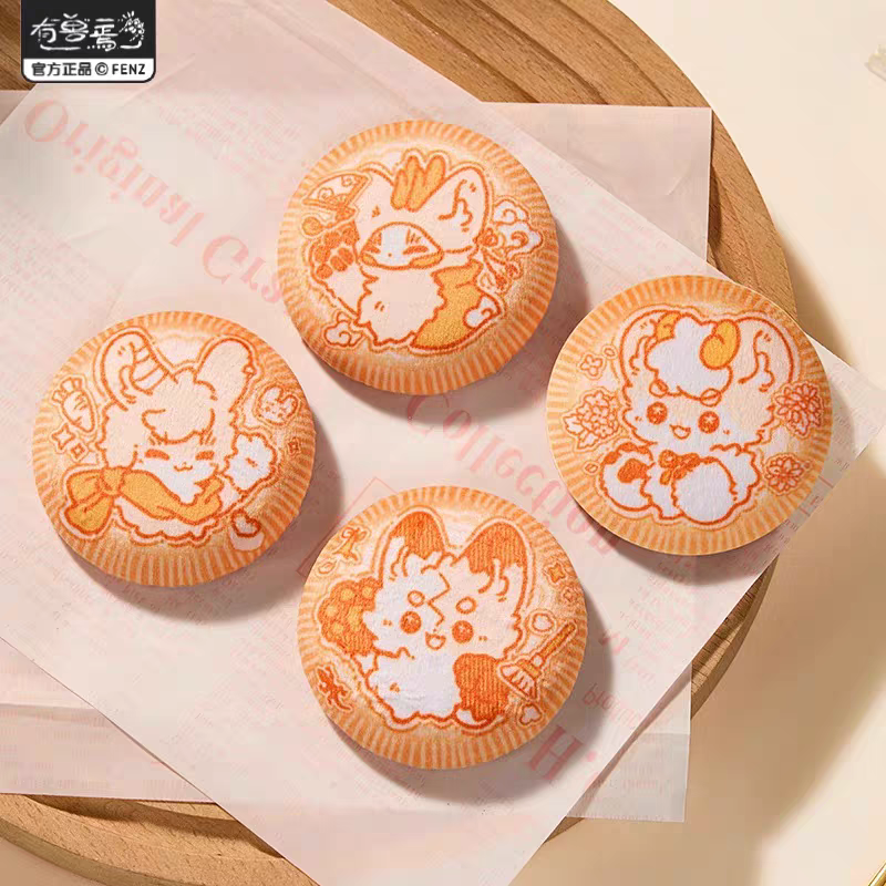 非人哉有兽焉小饼干系列马口铁徽章 动漫周边58mm毛绒徽章吧唧