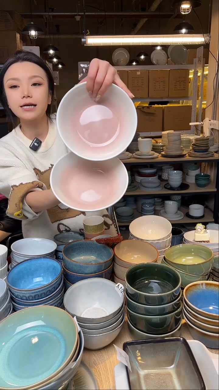 瓷91外贸尾货窑变釉下彩默外微瑕