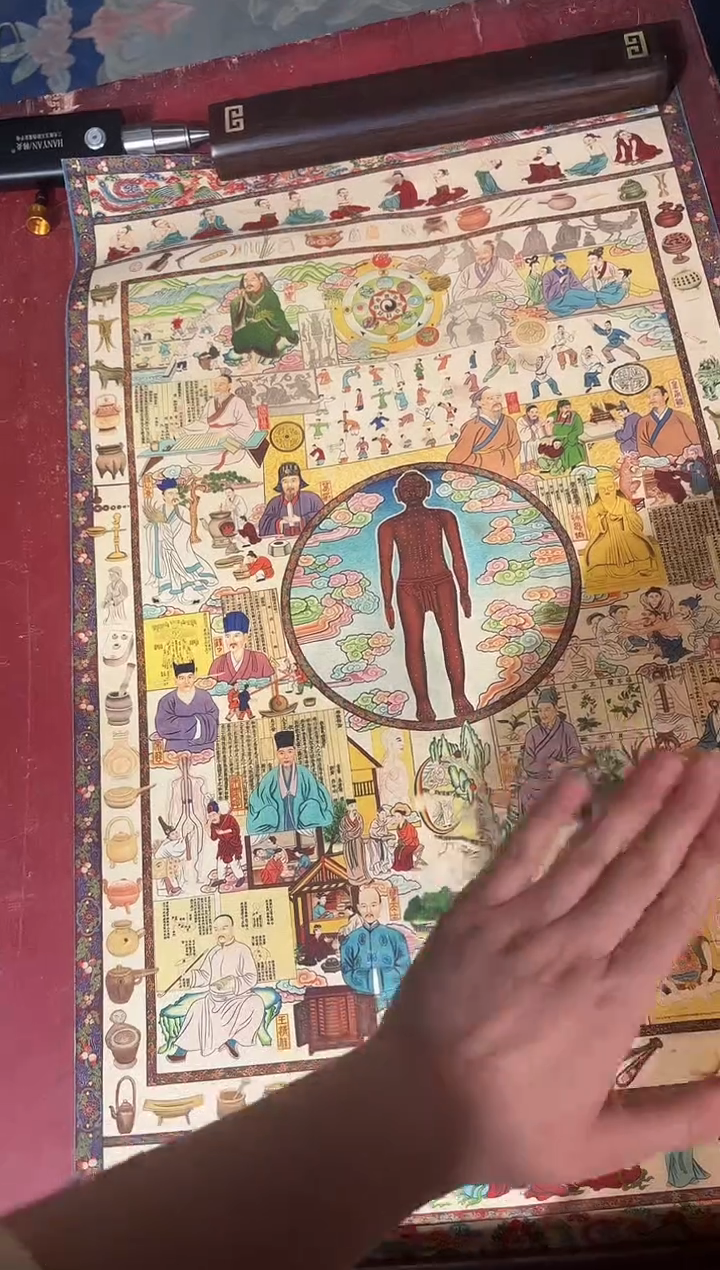 卷轴画龙妹的唐卡tk16