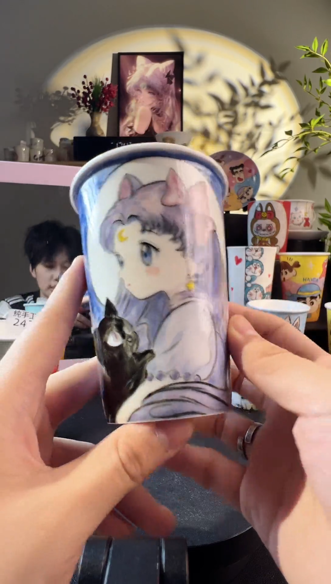 【闪购商品】摆件纯手工手绘陶瓷小杯杯