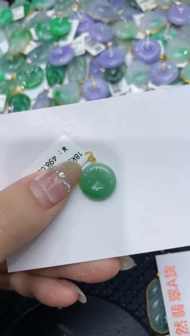 【闪购商品】翡翠颈饰18K金镶嵌222222222