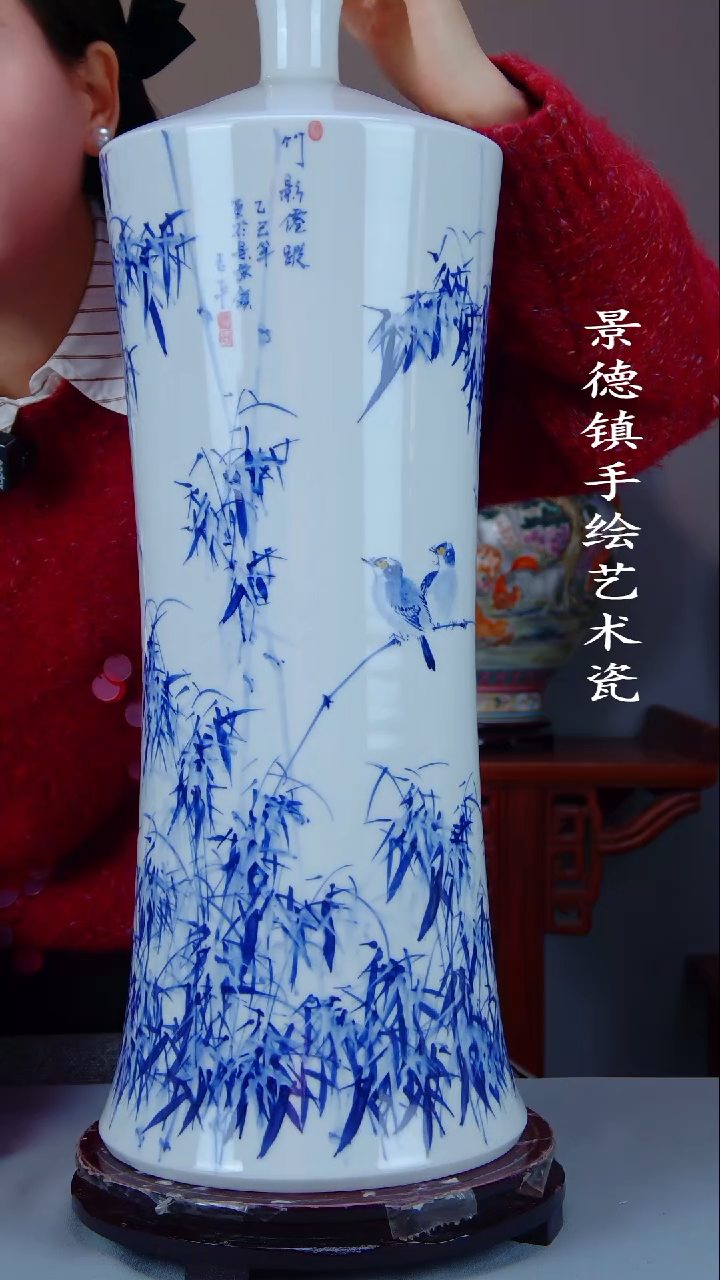 摆件陶瓷景德镇手工手绘陶瓷摆件20