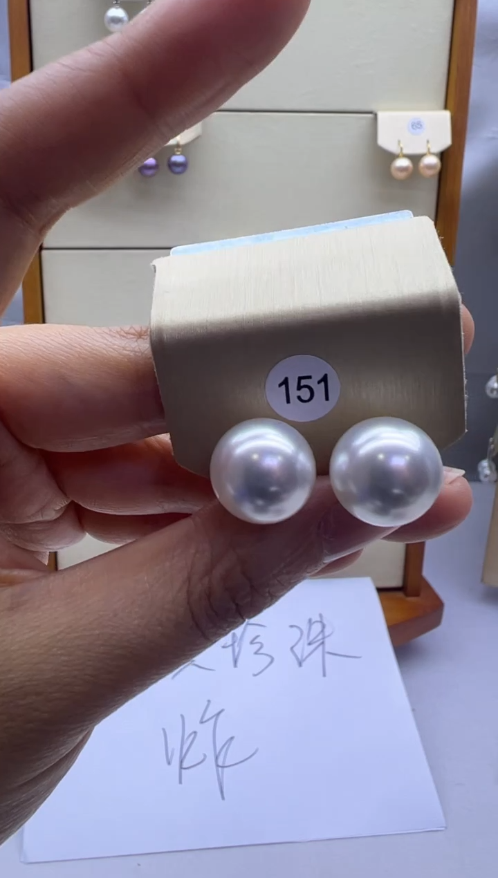 18K金镶嵌耳饰淡水珍珠151