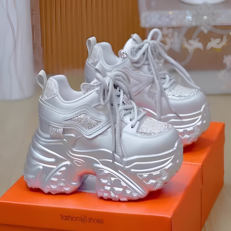 厚底增高9cm老爹鞋女2025秋冬季新款百搭透气轻便软底运动休闲鞋