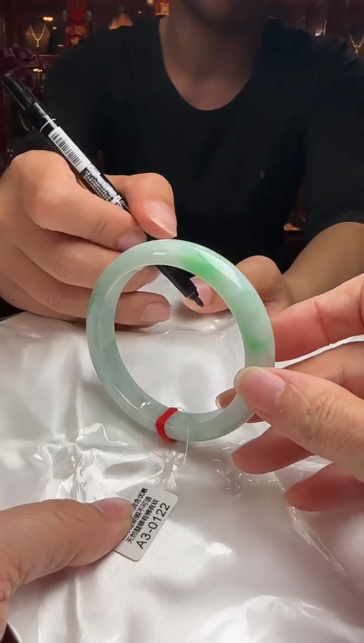 【闪购商品】翡翠手镯未镶嵌58正圈A3-0122(100元运营费