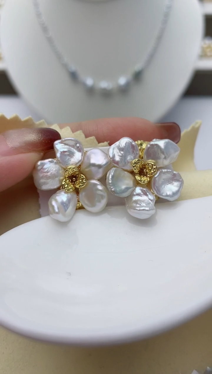 【闪购商品】淡水珍珠耳饰未镶嵌W11