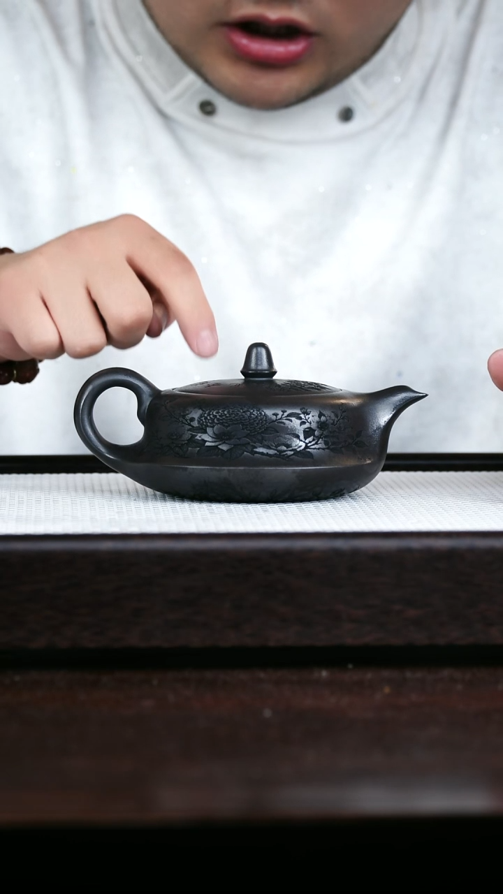 茶壶紫砂石黄曲壶290cc