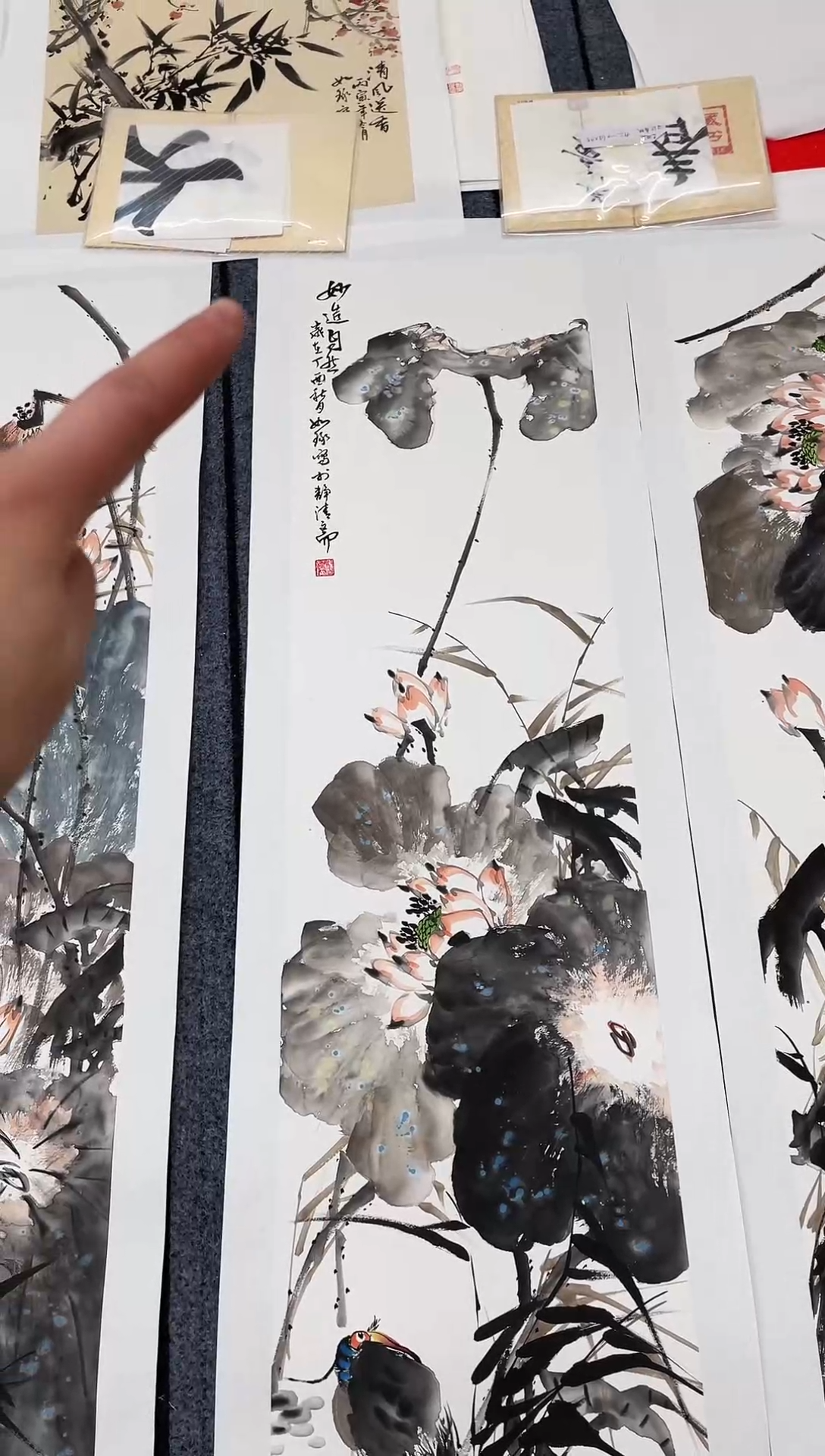 精品国画花鸟作品条屏