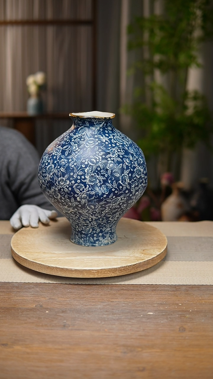 【闪购商品】陶瓷花器青花瓷芙蓉花灯笼