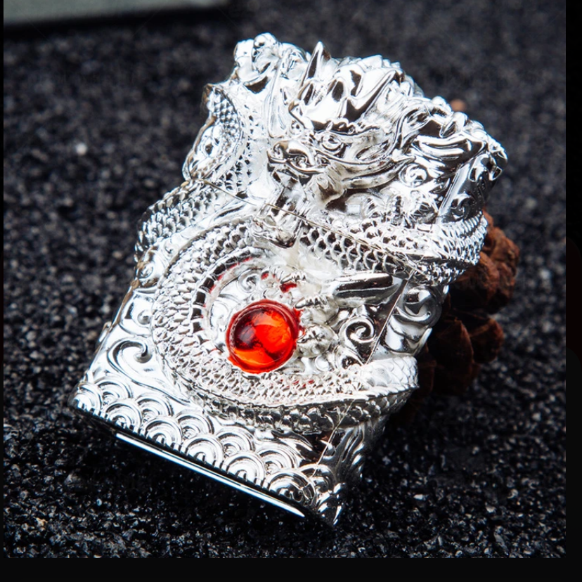 银色重甲九五至尊煤油打火机