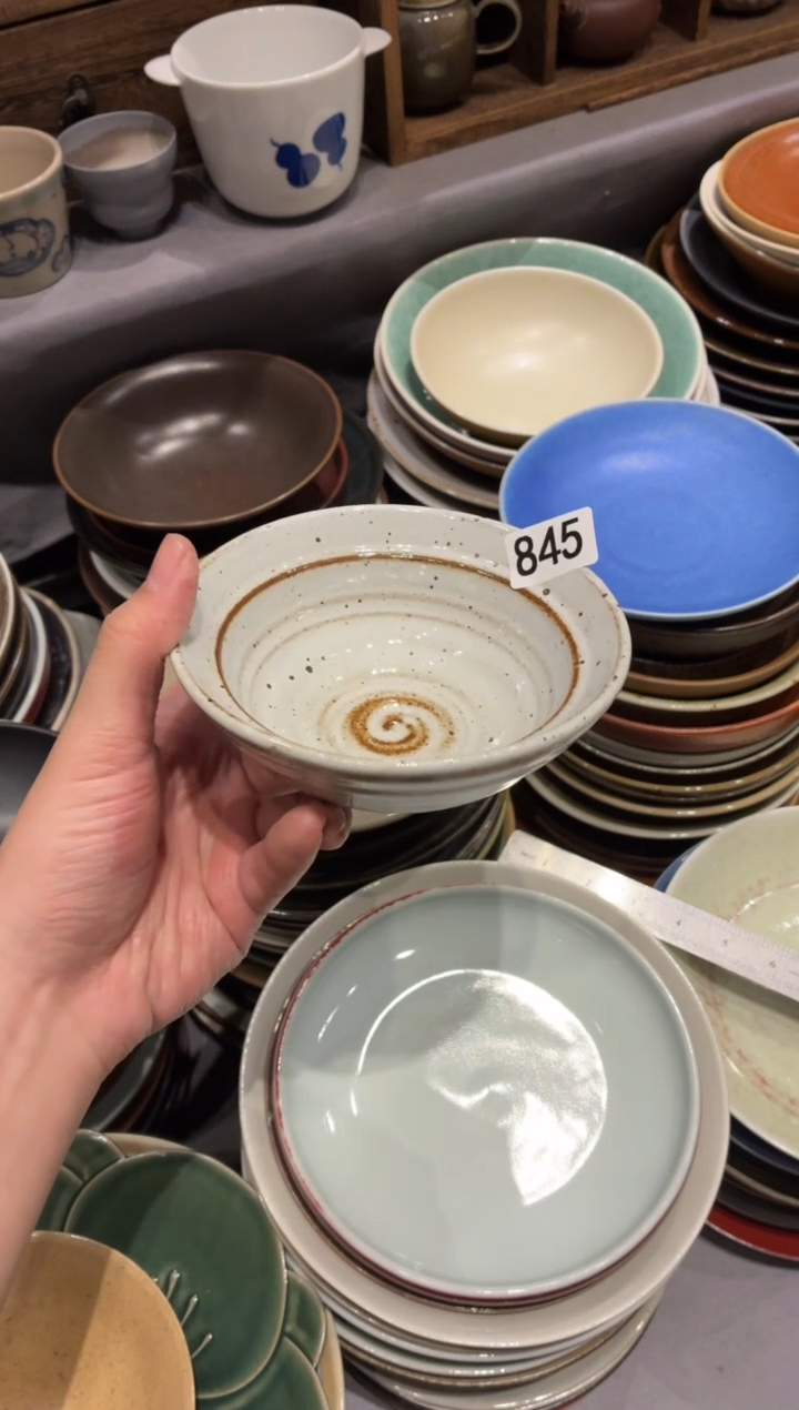 瓷片维***?845白麻点双圆碗1个