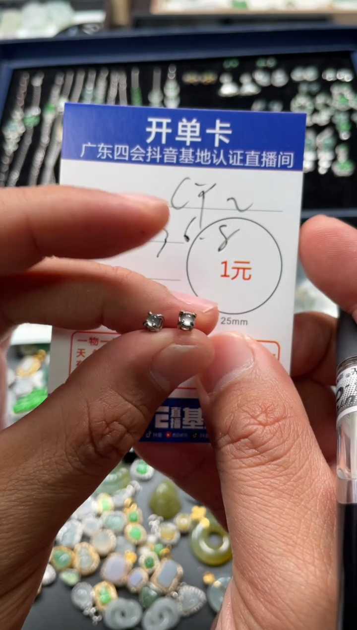 颈饰未镶嵌翡翠C*?耳钉