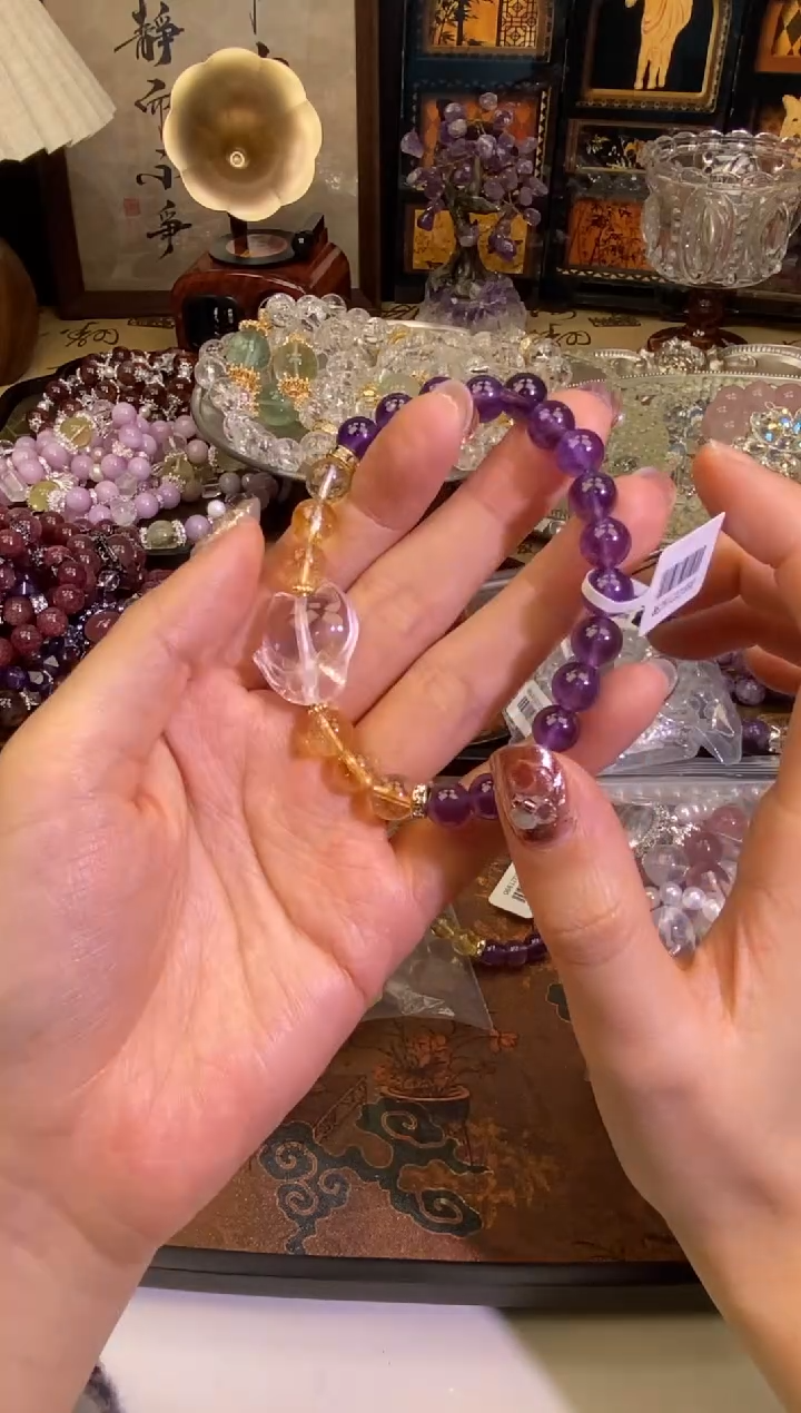 【闪购商品】紫晶手链未镶嵌480手串