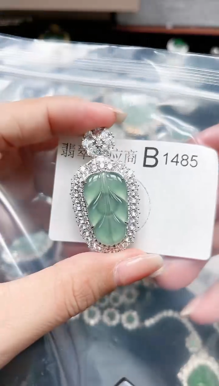 【闪购商品】翡翠颈饰未镶嵌1485赠皮绳