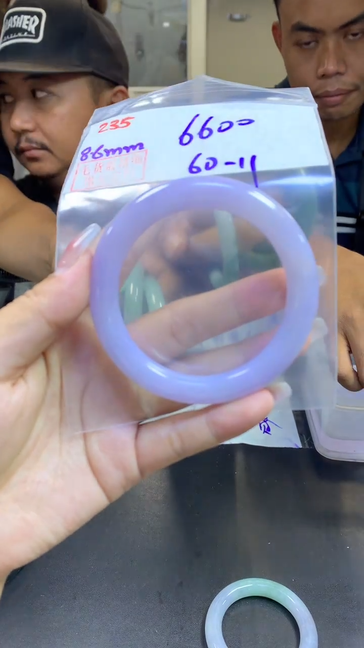 定制翡翠未镶嵌235手镯60+6600元+拍一发一