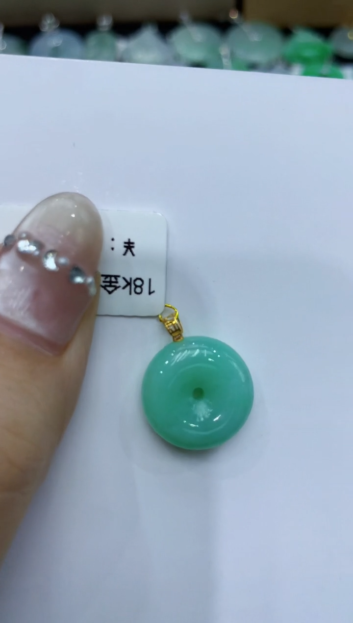 【闪购商品】翡翠颈饰18K金镶嵌222222222