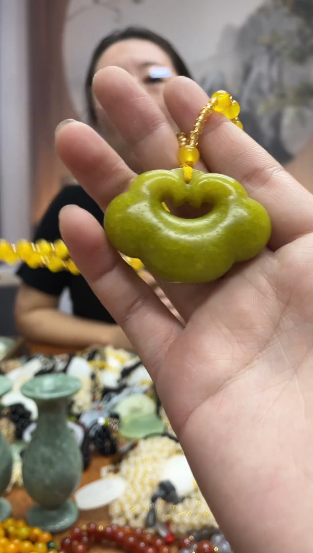 未镶嵌岫玉吊坠多样性发货拍一发一