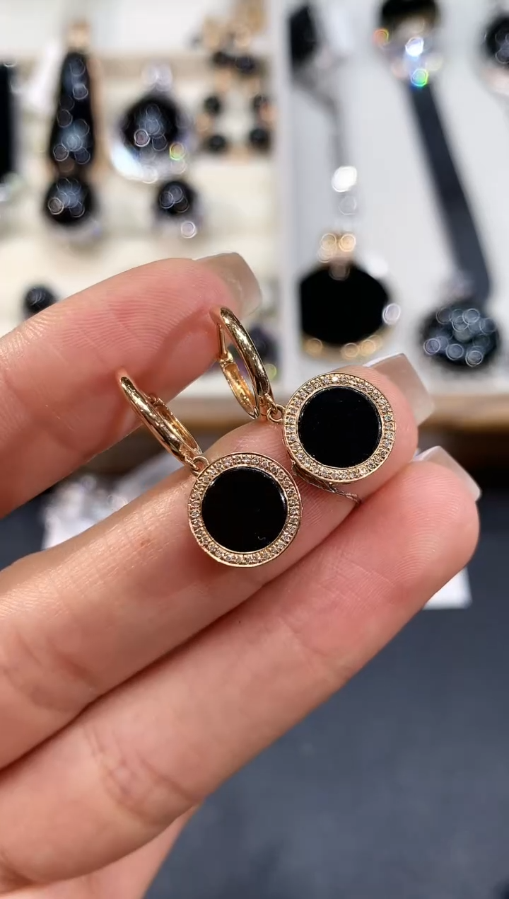 【闪购商品】翡翠耳饰18K金镶嵌ZWB2779