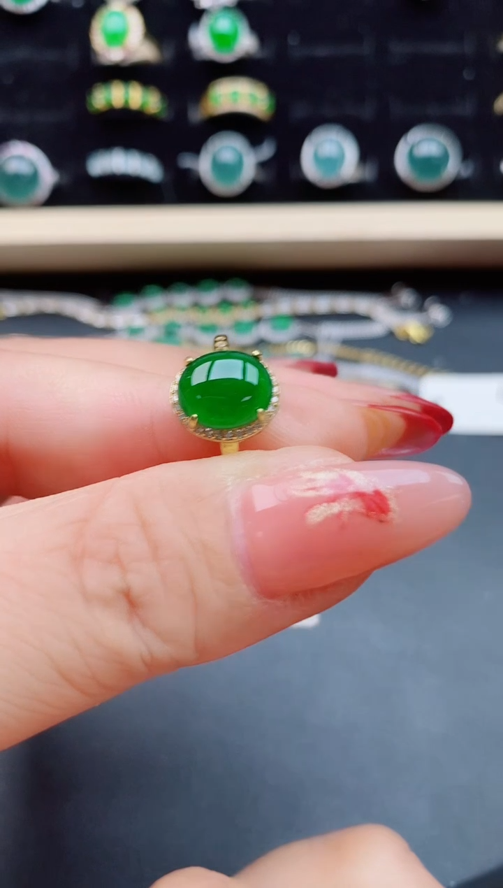 【闪购商品】翡翠戒指银S925镶嵌321321