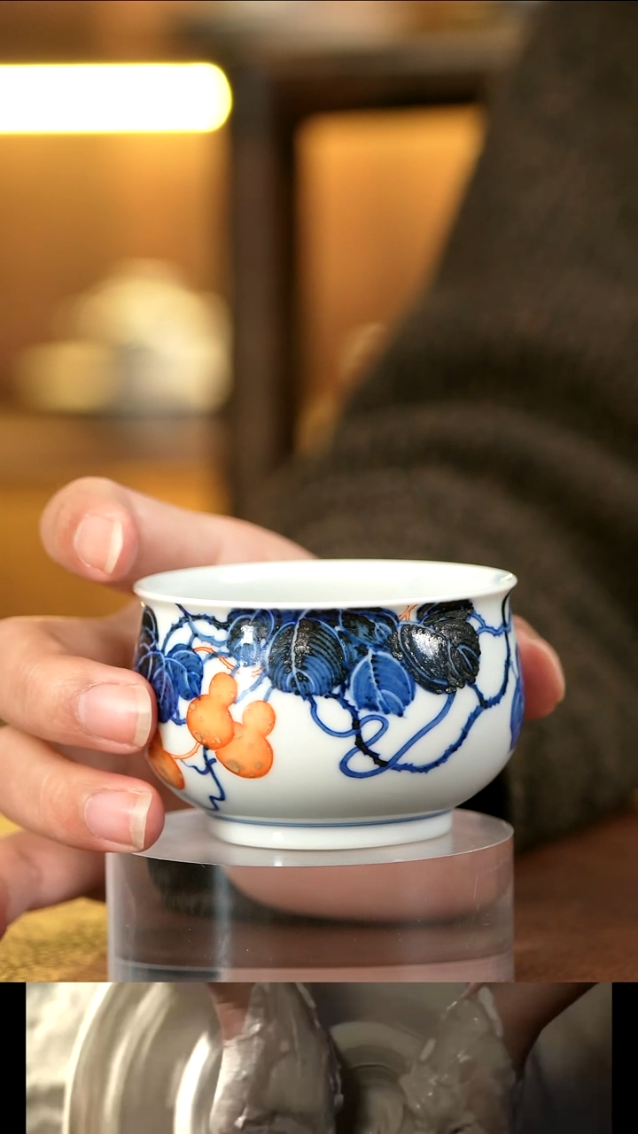 景德镇手工手绘杯  