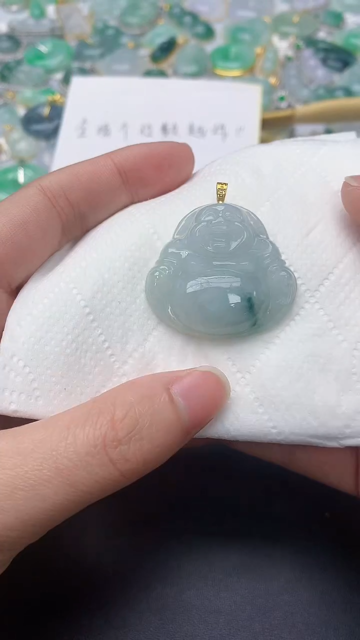 颈饰银S925镀金镶嵌翡翠天然缅甸A货百元以上9元证书费自理