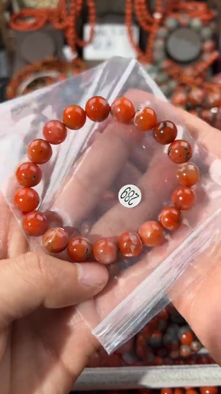 南红玛瑙手串未镶嵌10