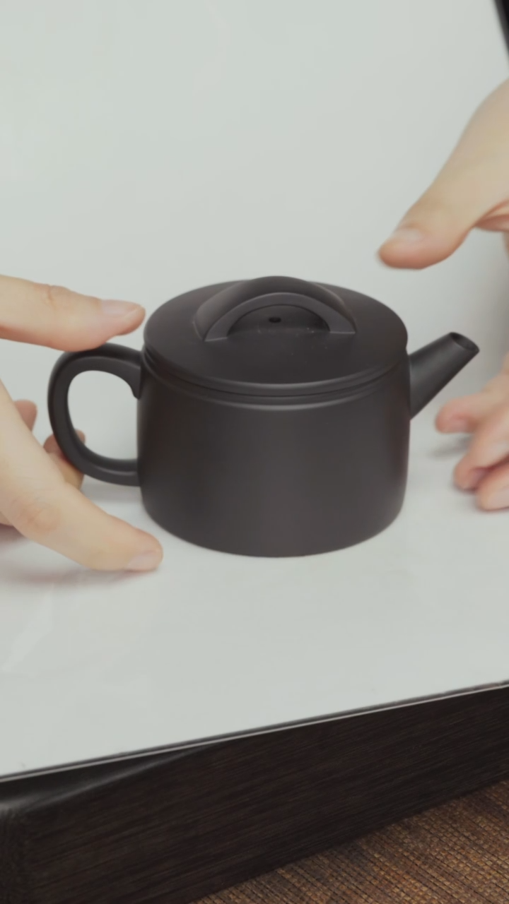 【闪购商品】紫砂茶壶紫泥-还原烧-半手-汉瓦-150cc