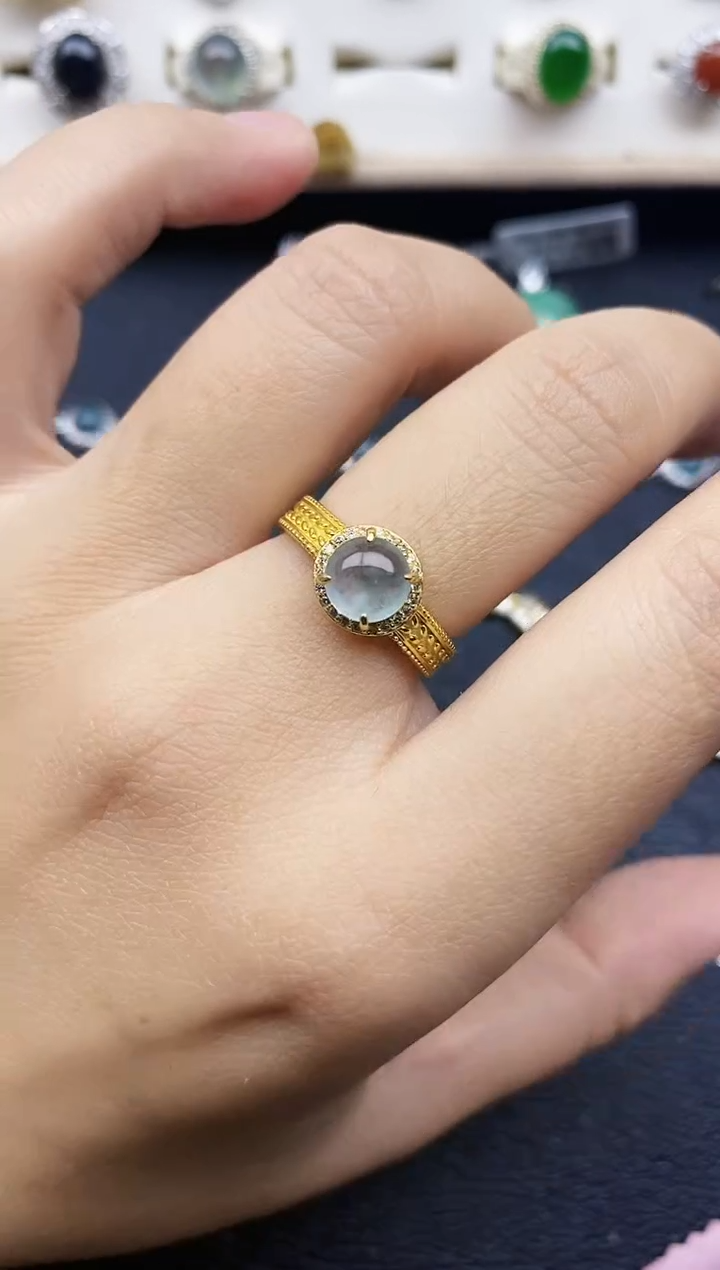 【闪购商品】翡翠戒指银S925镶嵌111111
