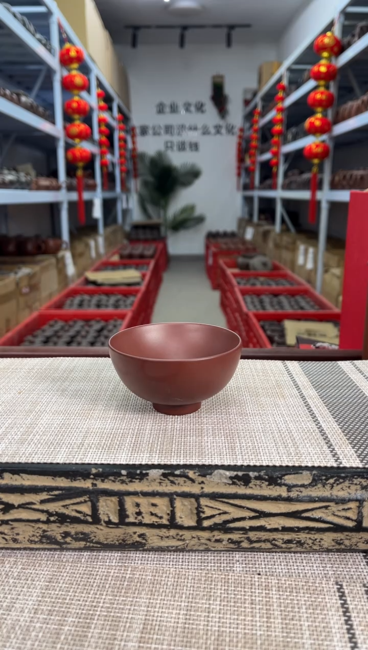 【闪购商品】紫砂茶杯60毫升粉浆紫泥双层主人杯 