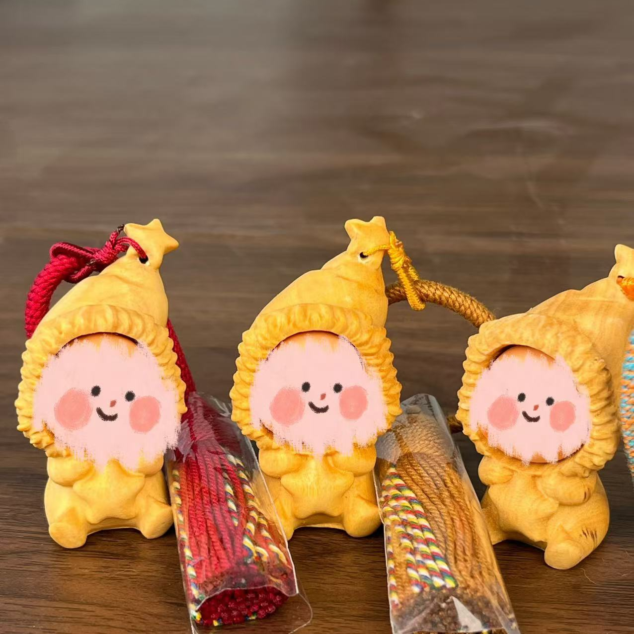 黄色可爱小星汽车钥匙扣包包书包背包情侣挂件钥匙链